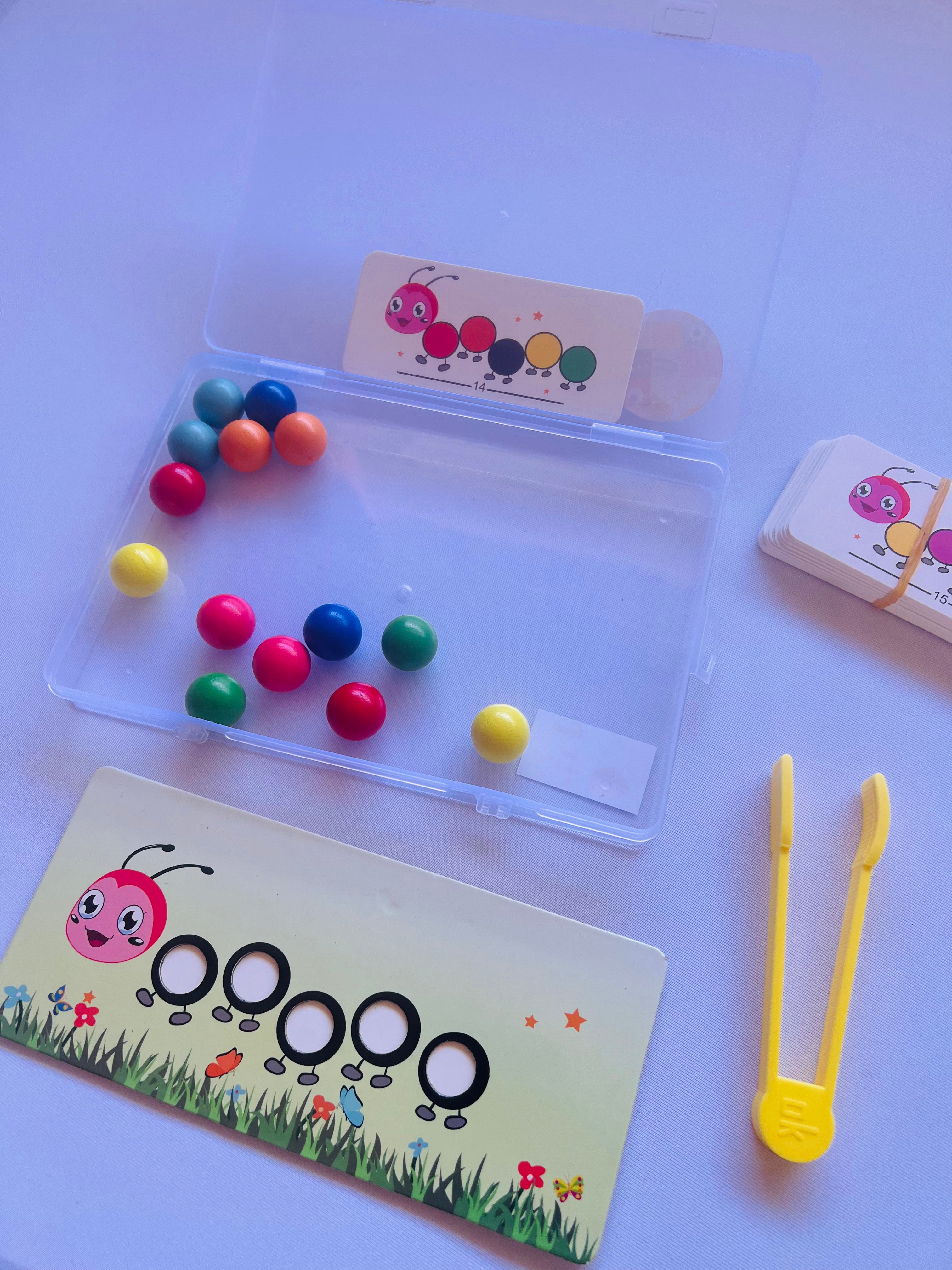 Caterpillar game - Creative mindz - busy bags for busy kids 